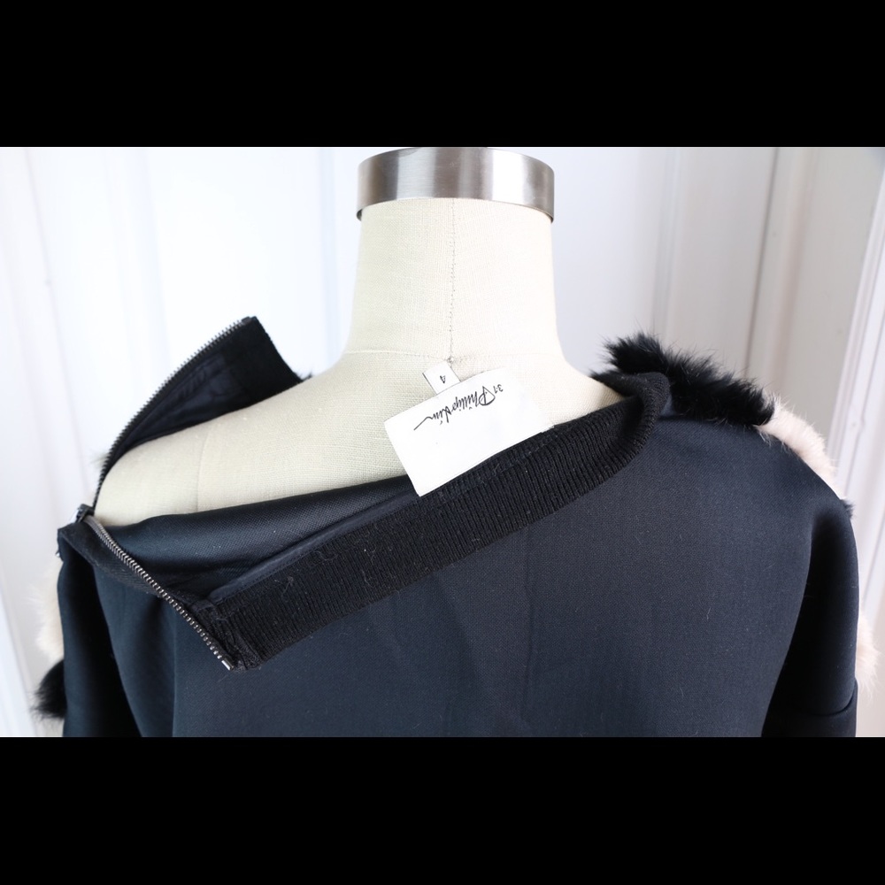 3.1 PHILLIP LIM Patchwork Rabbit Fur Pullover - Picture 8 of 8